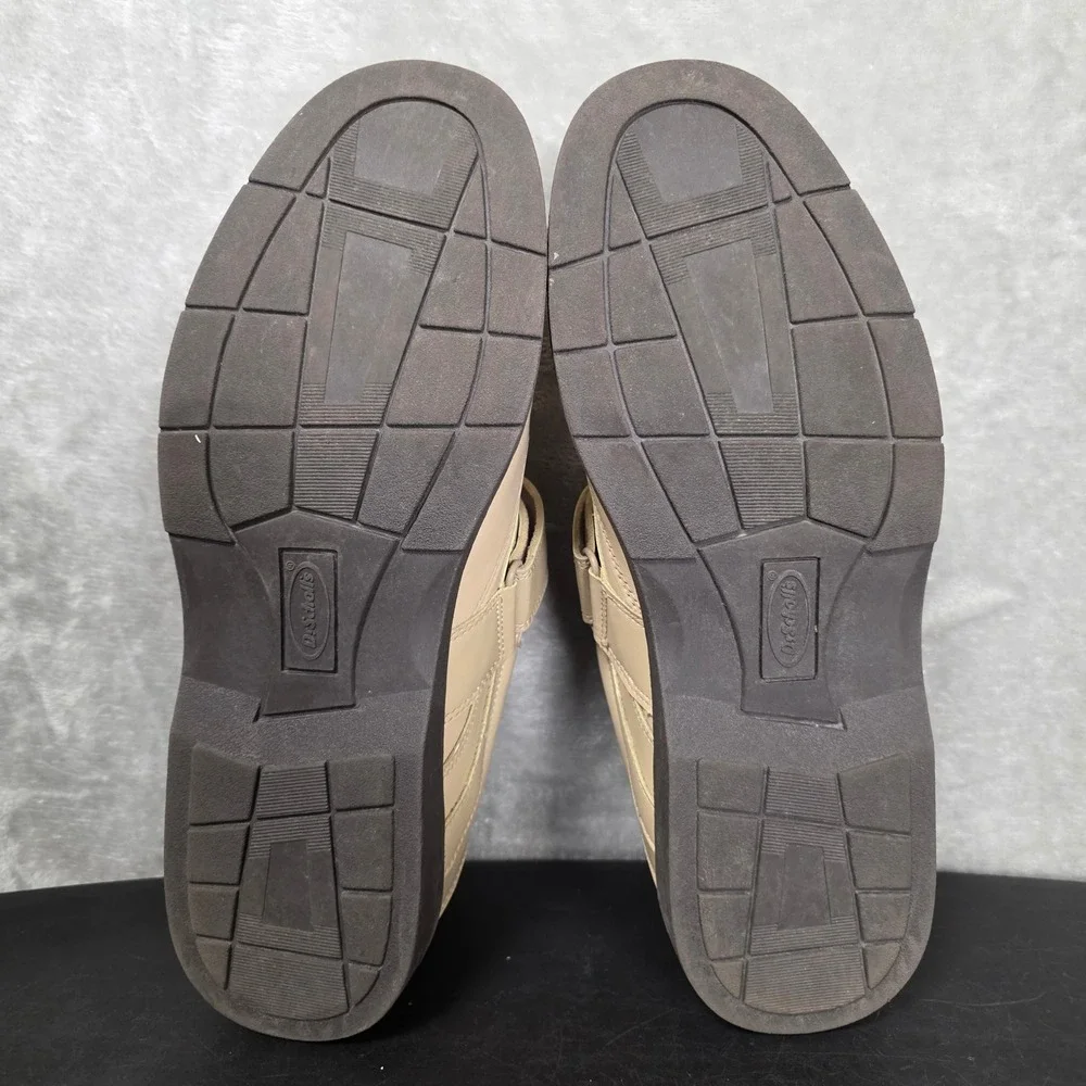 Dr Scholls Comfort Shoes Hook Loop Strap Slip On Mens 13D Tan No.41D-02  Support